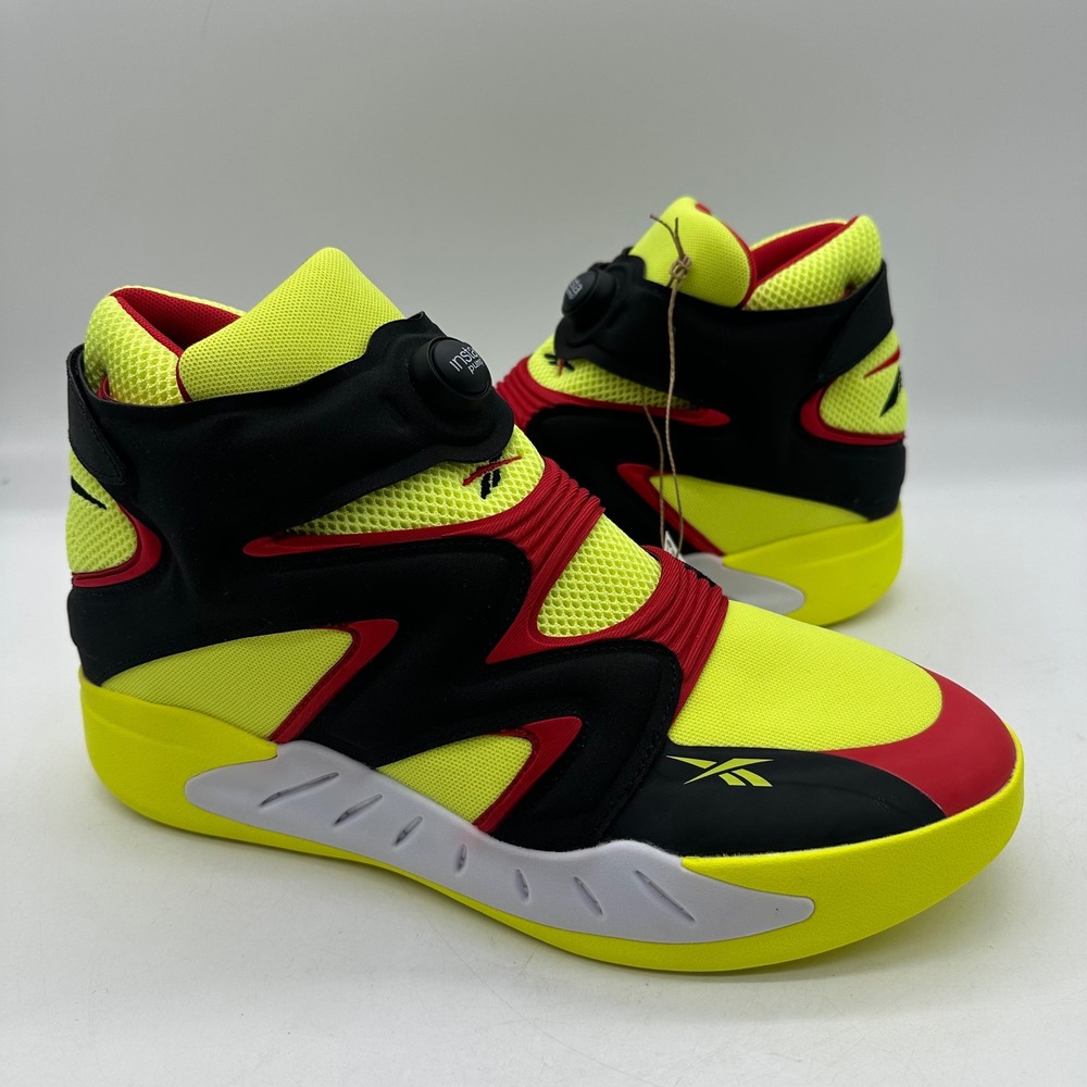 Reebok G55142 Mens Size 12 Instapump Fury Zone Basketball‎ Sneakers Acid Yellow